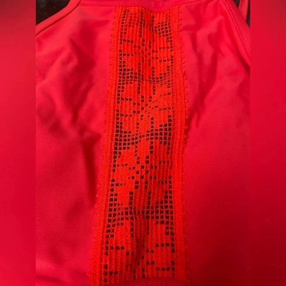 Aerie Bright High Neck Halter Matching Cheeky High Waist Bikini Swim Set XS #220 - Picture 2 of 6